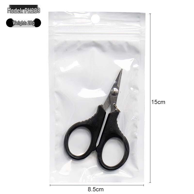Stainless Steel Multifunctional Fishing Line & Lure Cutter, Small Serrated Scissors for Dyneema PE and Outdoor Use