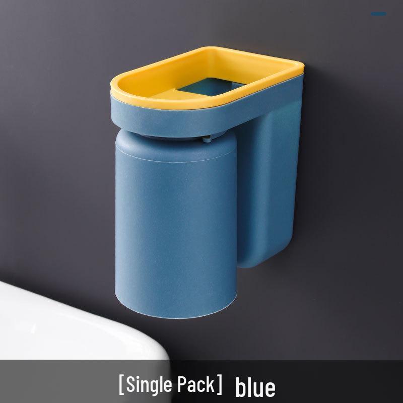 Wall-Mounted Toothbrush & Mouthwash Holder Set with Cup - Punch-Free Bathroom Storage Box