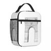 Bestselling NYU Arch Grey Plaid Thermal Lunch Bag Middle School Durable Lunch Bag