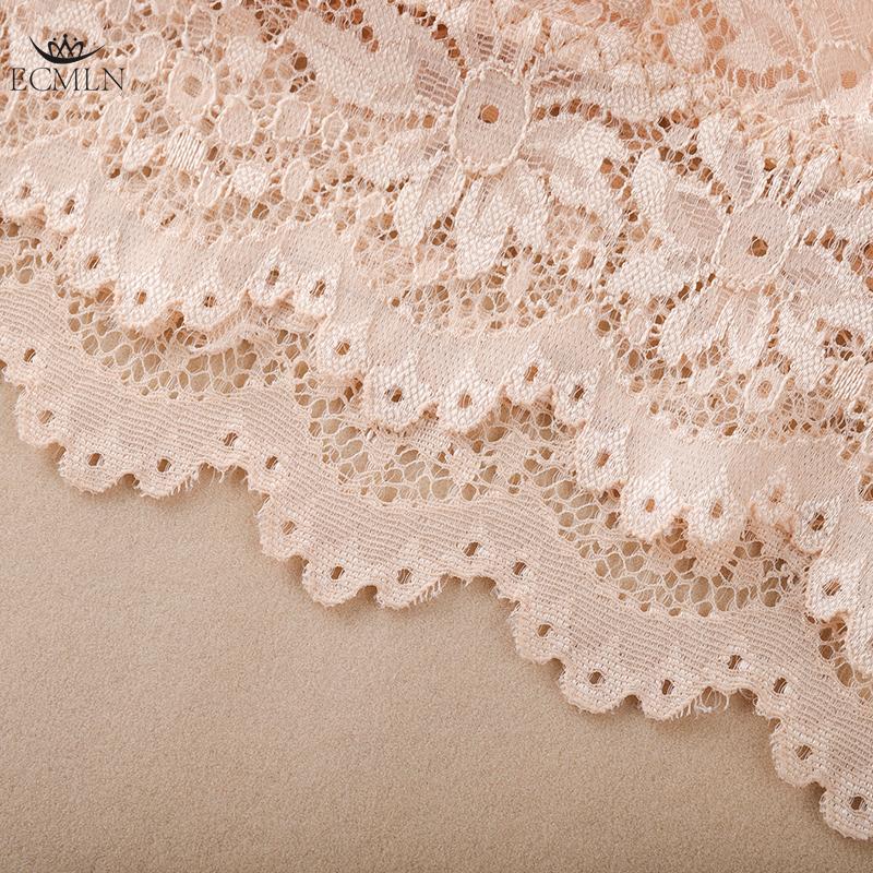 Spetsblomma Vacker Rygg BH Wrap Bröst Tubtopp Vadderad Anti-exponerings BH Damer Flickor V-ringad Camisole BH