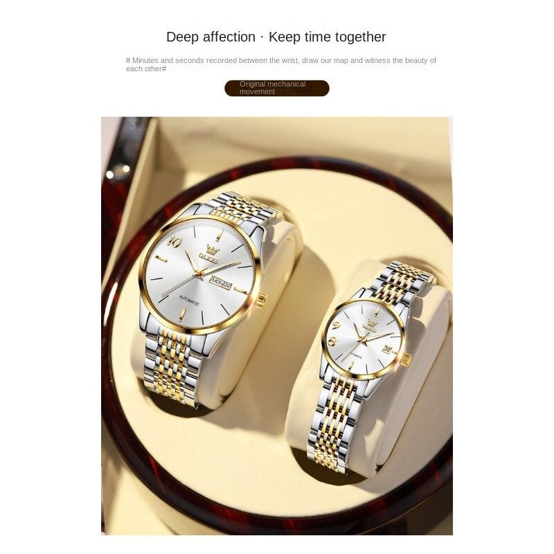 OLEVS Fully Automatic Mechanical Expression Couple Watch Women's Watch Women's Watch