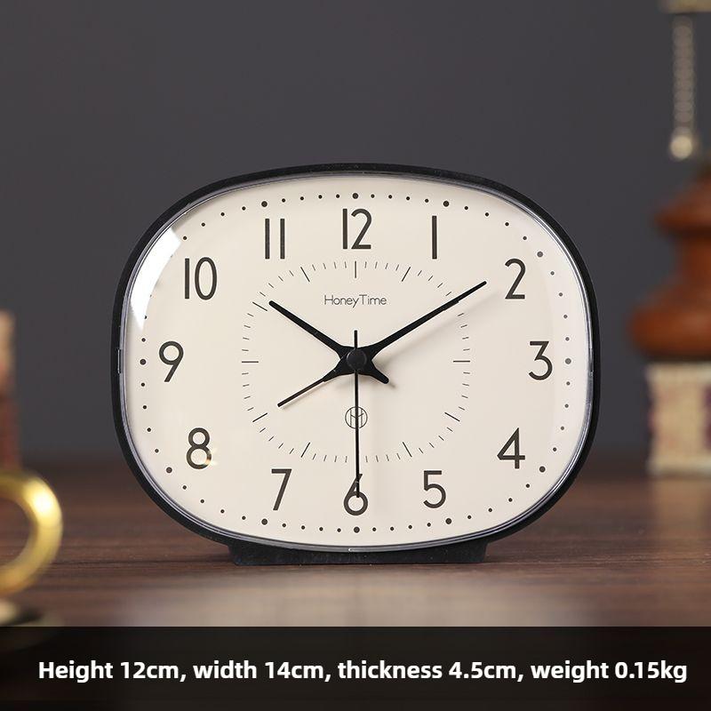 Mute Small Table Clock Household Vintage Desktop Decoration Bedroom Children's Students Creative Wake-up Device Desk Alarm Clock