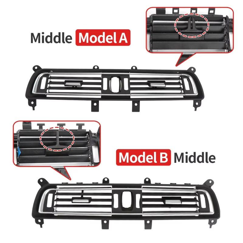 Chrome Front Center Left/Right Air Vent Grille Outlet Cover Middle Rear AC Vent Panel For BMW 7 Series F01 F02 730 735 745 750