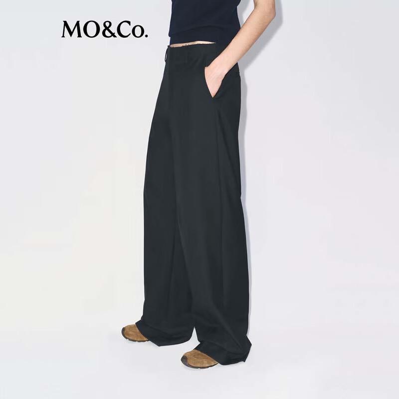 MO&Co. Women's Lightweight Warm Chic Wide-Leg Trousers