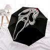 1 Stück Scream Maske Automatisches Öffnen/Schließen Regenschirm Faltregenschirm, Tragbarer Kompakter Reise Regenschirm, Geburtstags-/Weihnachtsgeschenk für Männer & Frauen L1110y41