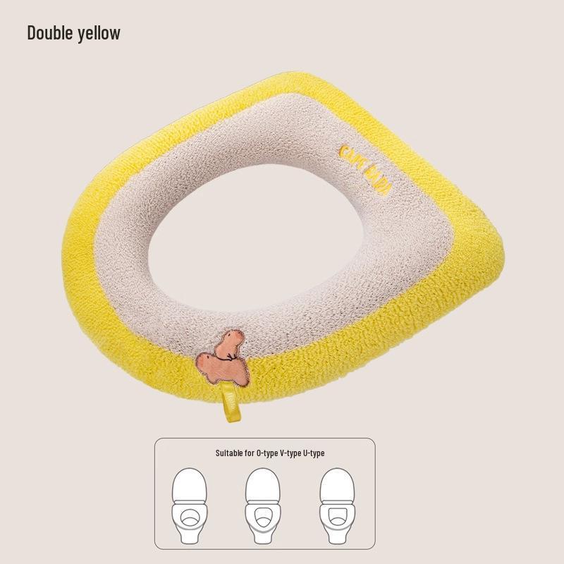 2025 Waterproof Flannel Toilet Seat Cushion - Winter Universal Cover