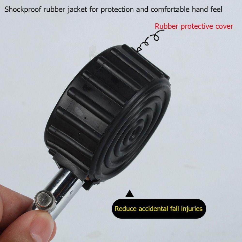 Professionelles 100 PSI Reifendruckmessgerät Hohe Präzision Langer Schlauch Reifendrucktabelle Langer Schlauchmeter Motorrad