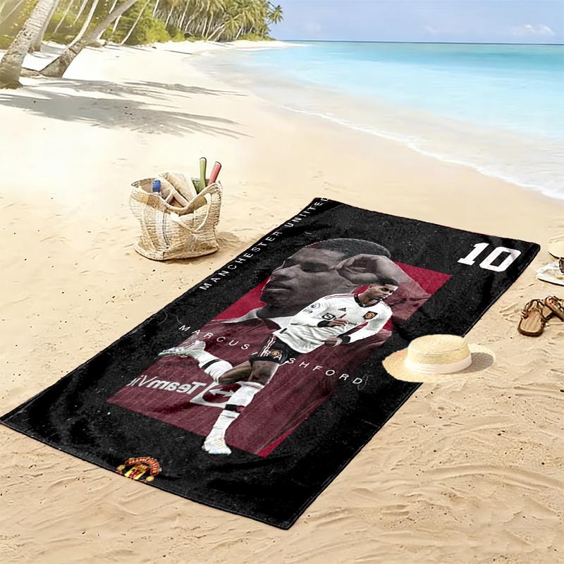 Marcus Rashford Print Beach Towel, Large Soft Quick Dry Towel for Beach Camping Swimming