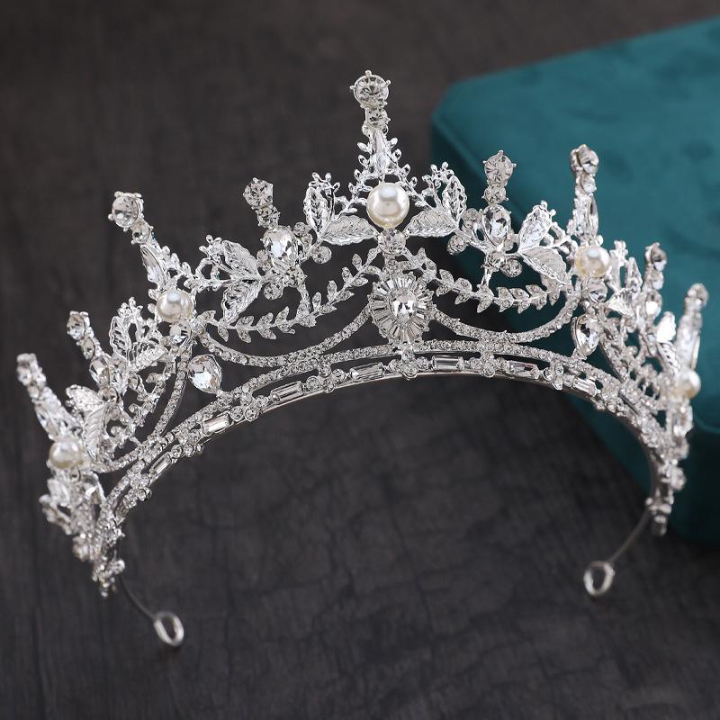 Elegant Pearl & Rhinestone Bridal Crown - European & American Fashion Hair Accessory for Weddings, Birthdays, and Evening Wear