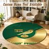 Round Rug Custom NameNorwich City Pattern Non Slip Carpet Home Floor Decor