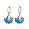 New Korean Style White Ocean Style Shell Earrings Simple and Versatile Retro Ocean Earrings