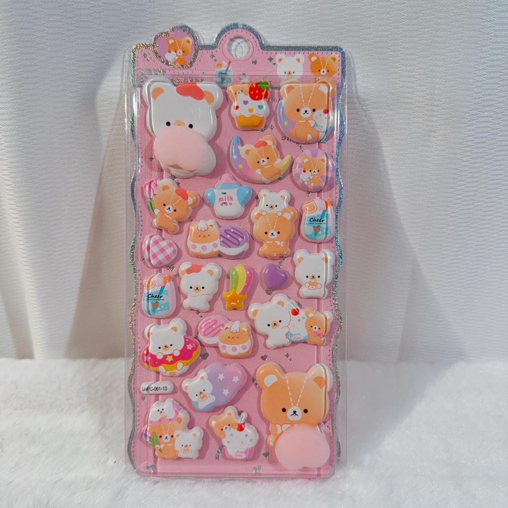 Packung mit 6 3D-Pfotenabdruck Niedliche 3D-Squishy-Po-Aufkleber für DIY Perfekt zum Entlasten und Dekorieren von Handy und Geschenken Aufkleber, Dekoration, Mädchen, Stress,