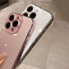Plating Glass Lens Film Protection Case For For Iphone 17 16 1 14 13 11 12 Pro Max Tempered Glass Shockproof Bumper Hard PC Cover