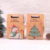 24pcs Thickened Christmas Candy Gift Box With Tag Cookies Packging Bags Kraft Paper Boxes  2025 Xmas