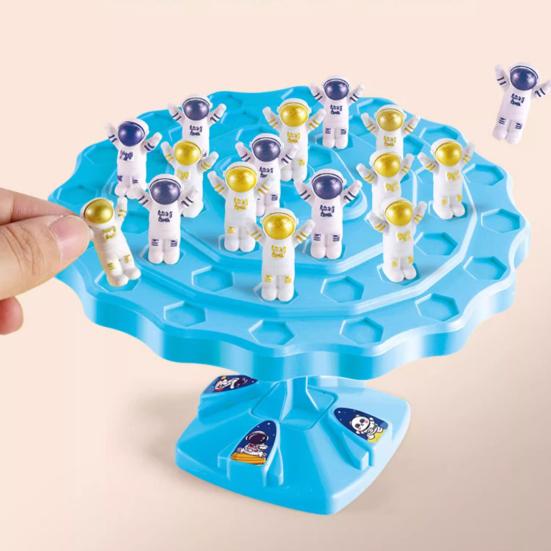 Kids Astronaut Balance Tree Toy Logic Thinking Focus Training Two-Player Frog Balance Game Toddlers Boys Girls Educational Interactive Strategic Board