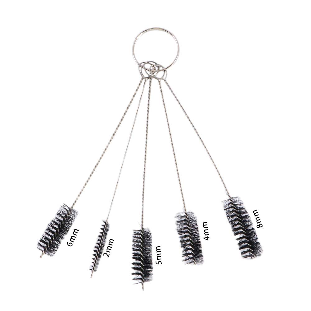 5Pcs Nylon Tube Brushes Cleaning Brush Set Bottle Tube Pipe Small Tube Bottle Straw Washing Cleaner Household Cleaning Tools
