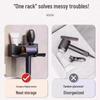 Punch-Free Wall-Mounted Hair Dryer Holder and Storage Rack
