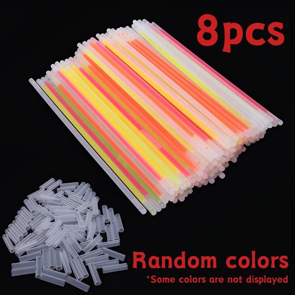 8/45pcs Bulk Glow Sticks Party Pack, Random Color Neon Glow Sticks & Bracelet Connectors, Perfect for Raves & Concerts YMY