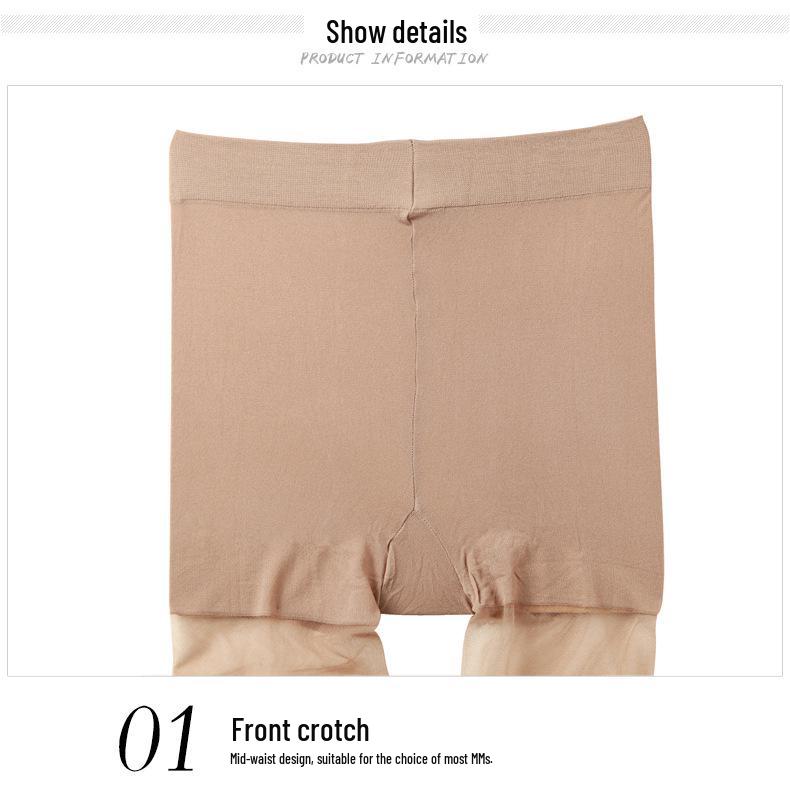 Women's Anti-Snag Durable Nude Stockings - Natural Look, No-Roll Pantyhose