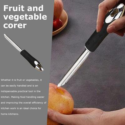 Stainless Steel Kitchen Corer Vegetables Fruits Corers Cherries Pear Jujube Core Removal Helper with Serrated Edge