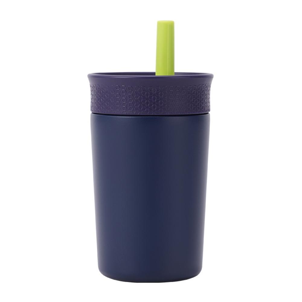 12oz Thermal Coffee Cup with Straw Thermos Bottle Children's Cup Thermal Mug  Car