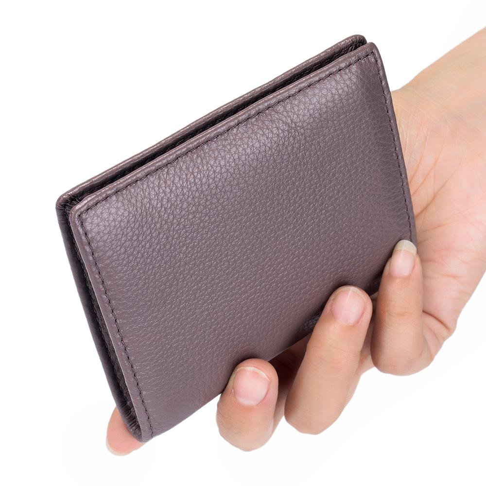 Ultra-thin Multi-card Position Short Wallet New First-layer Cowhide Simple Wallet Women's Soft Leather Change Bag Large Capacity