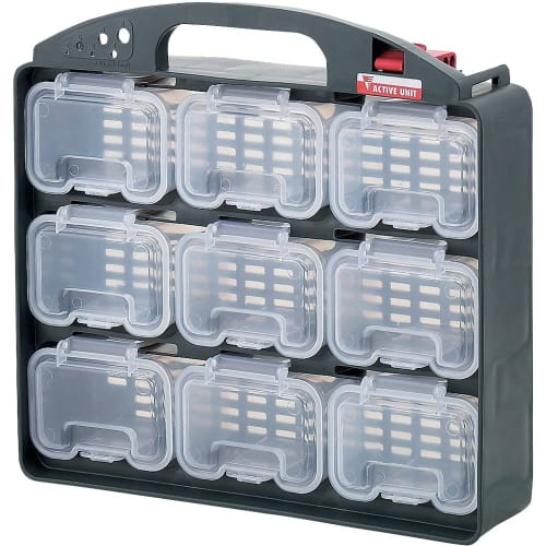 

JEJ Astage Tool Box, Made in Japan, Active Unit AU-9, Disaster Prevention, 30.5cm Wide x 7cm Deep x 29cm High