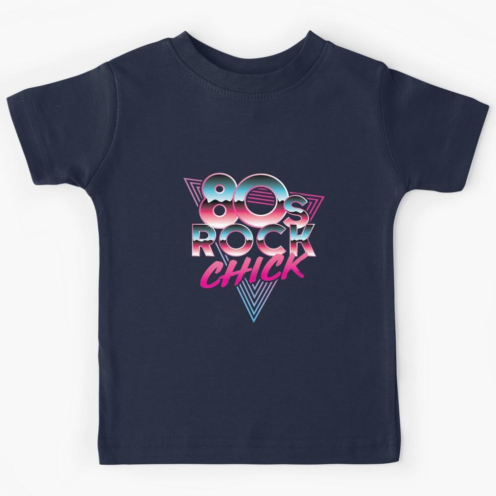 80s Rock Chick 1980s Music Lover Kids T-Shirt 170