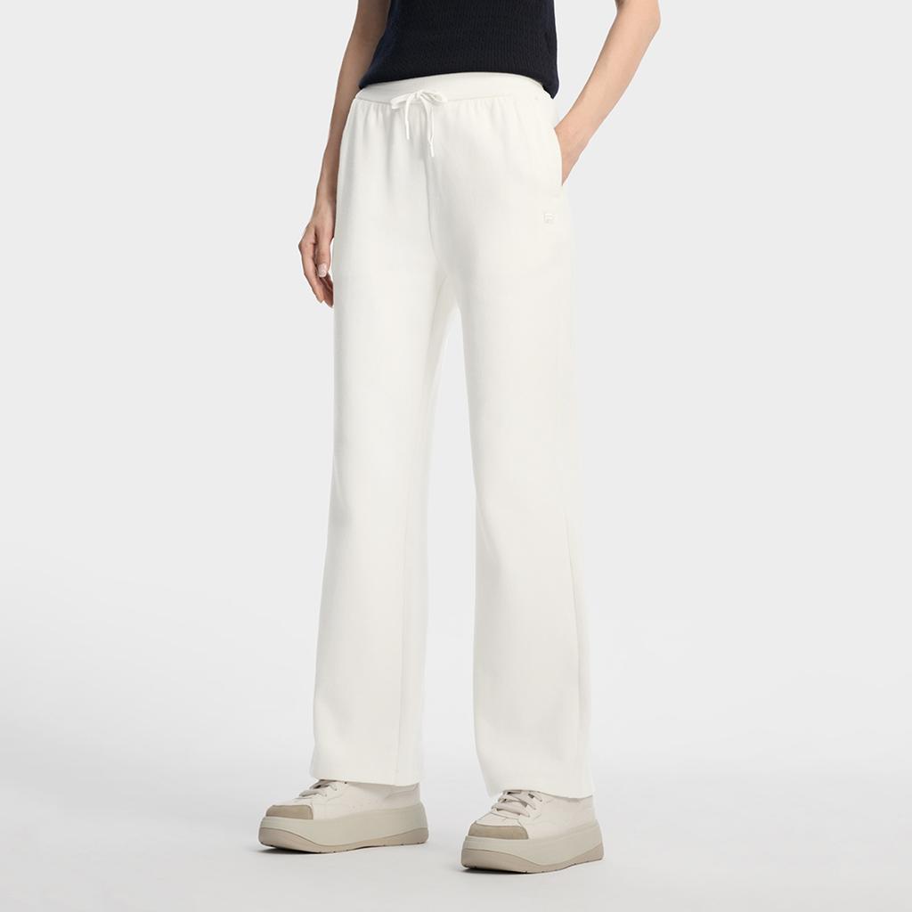Fila Heritage Yodar Pants Simple Classic Fashionable Elegant Versatile Comfortable Casual Pants Women Bottoms Cloud-Mushroom-White F11W618604FWT