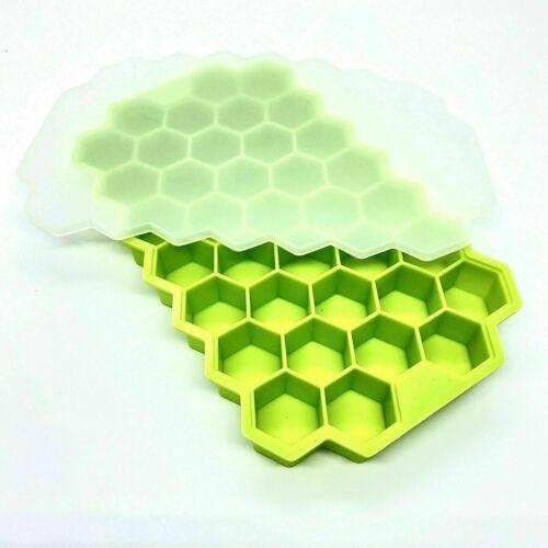 Honeycomb Ice Cube Trays with Removable Lids Silica Gel Ice Cube Mold  Ice Maker DIY Creative Small Ice Mold Square Shape Tools
