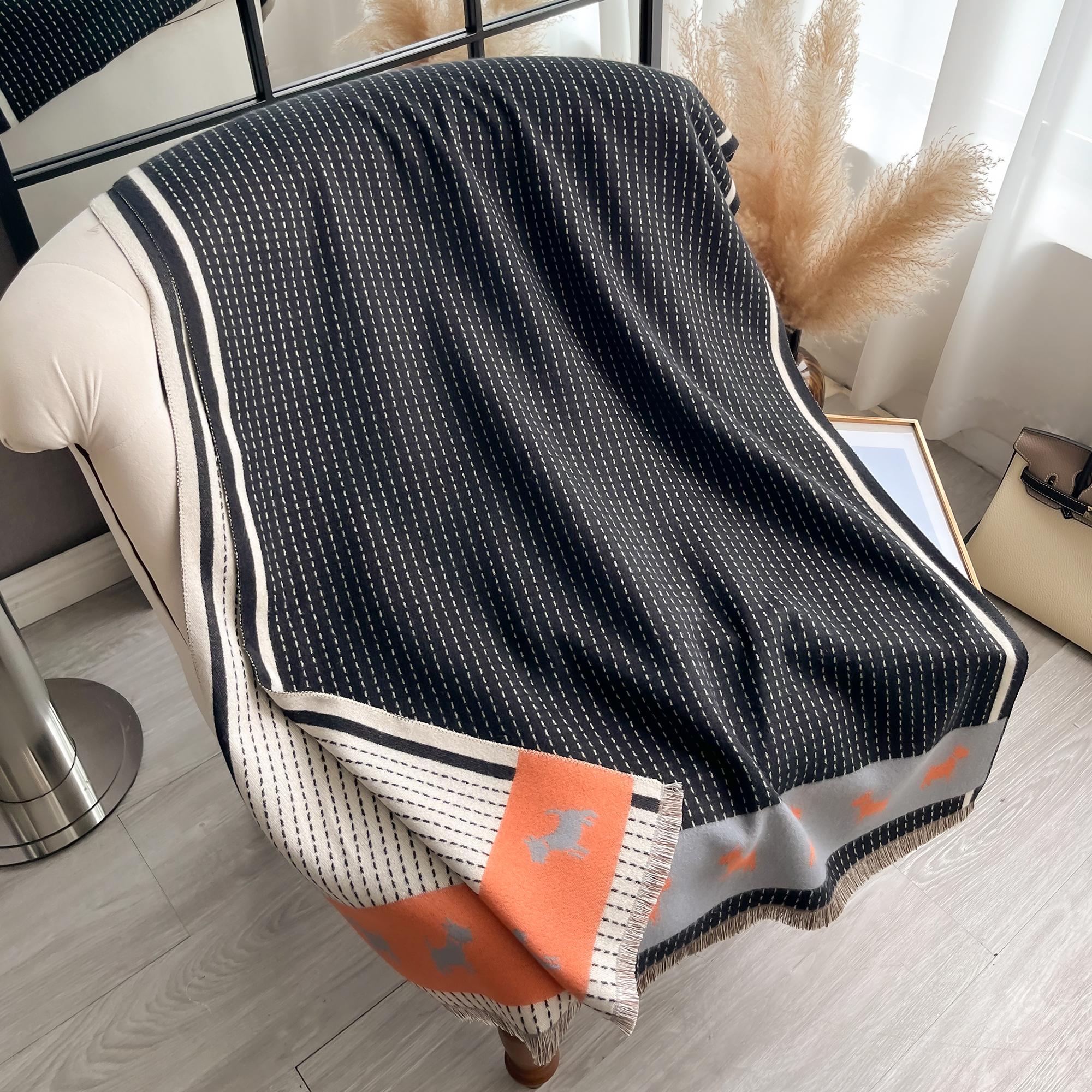 

Warm Geometric Striped Jacquard Scarf With Pashmina Shawl Cashmere And Fringe For Autumn And Winter Coldproof Windproof Scarf