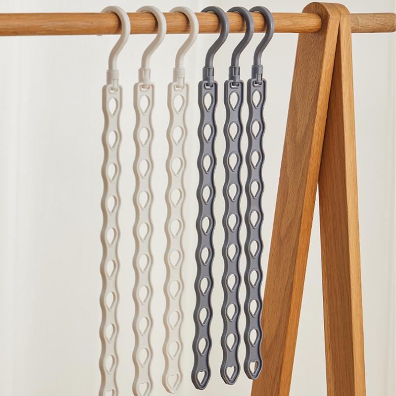 10-hole 10pc Space Saving Hanger 360 Rotating Hanger Multi-function Folding Hanger Wardrobe Drying Clothes Clothes