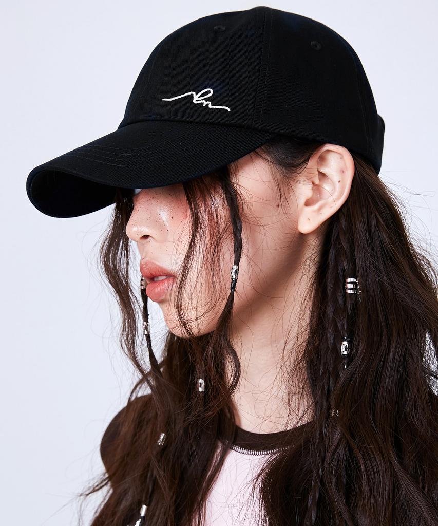 Seullipiseullib [Unisex]Sleeping Cotton Black Ball Cap