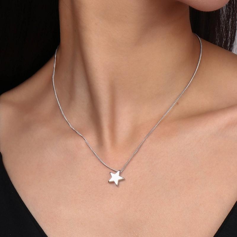 Unique Star Shaped Necklace Hip Hop Eye-catching Pentagrams Sweater Chain Summer Grunge Star Necklace Y2K Jewelry