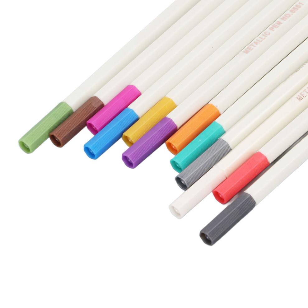 24Pcs Metallic Marker Pens 24 Colors for Art, Scrapbooking, Crafting