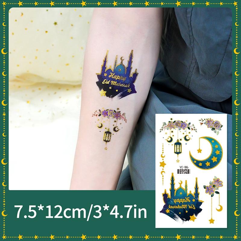 Ramadan Decorations  Ramadan Stickers Temporary Tattoo Sticker Muslim Party Supplies Ramadan Mubarak Accessories