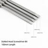 Flat Head Slotted Screwdriver Bits 50/100mm 2.0-6.0mm Magnetic Tip Screw Driver Drill Bit 1/4" Hex Shank Hand Tools Accessories