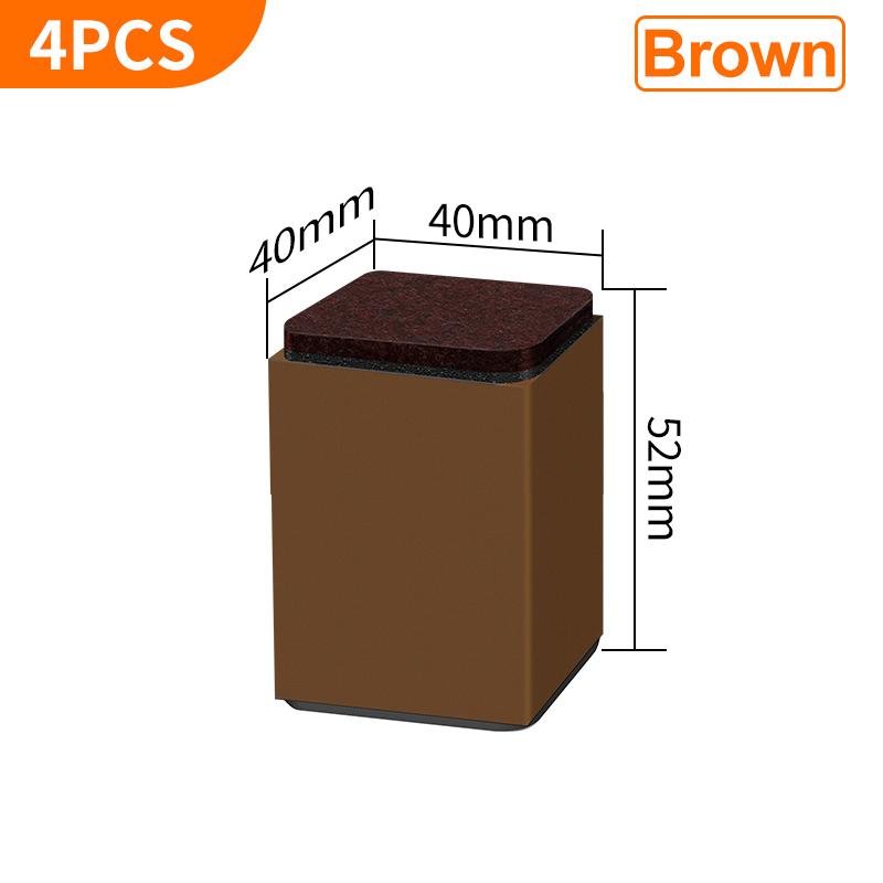 4PCS Carbon Steel Furniture Riser Beg Leg Raiser Adds Height To Heavy Furniture Round Square Sofa Chair Table Feet Riser Black