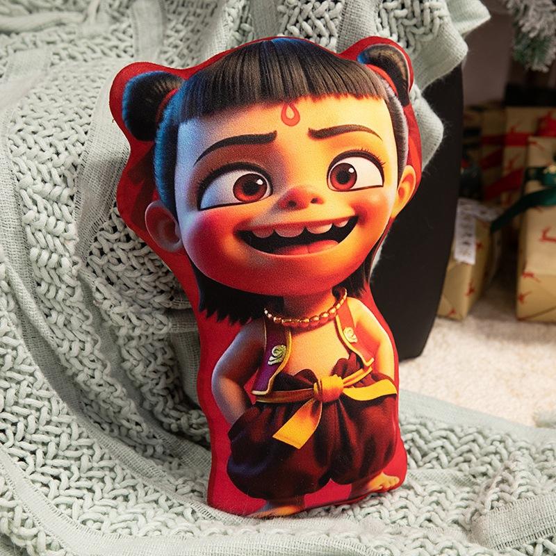 Devil Boy Nezha Printed Pillow Office Cushion Pillow Home Sofa Cushion Plush Toy