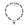 Vintage Hip-hop Spider Pendant Necklaces Women Girls Splice String Beaded Clavicle Chain Choker Necklace Halloween Jewelry