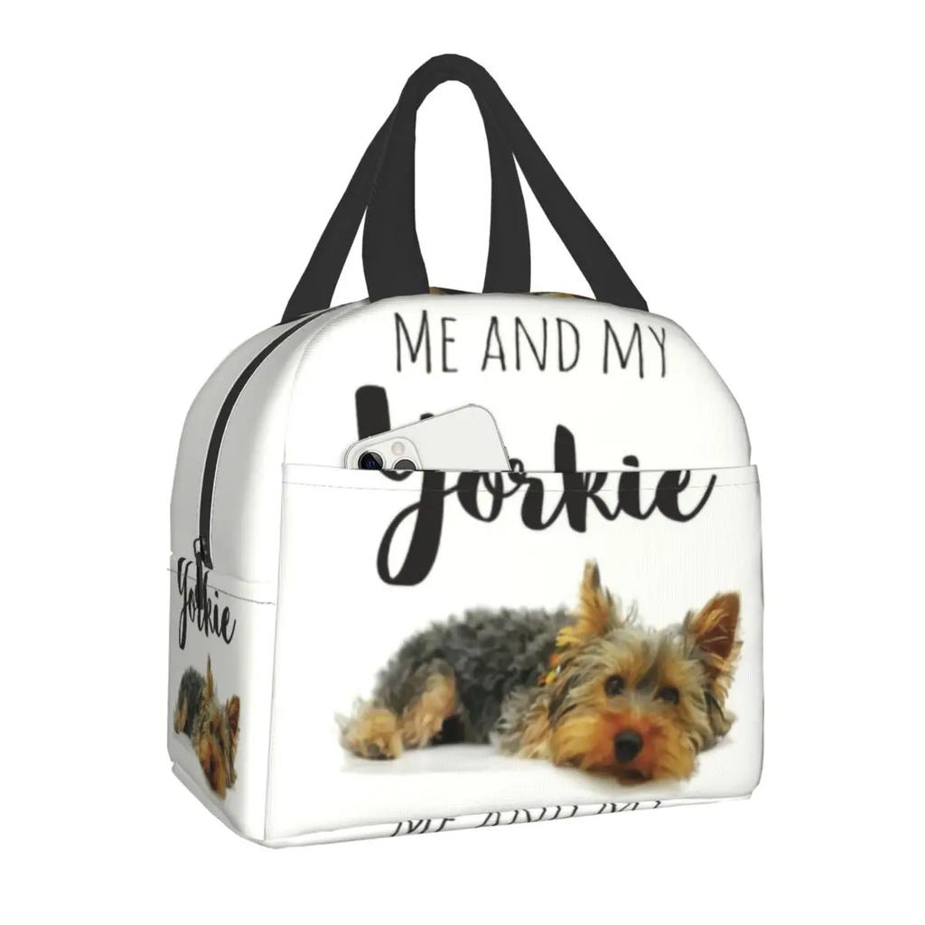 Custom Border Collie Lunch Bag Women Thermal Cooler Insulated Lunch Boxes for Kids School Children Fruit Fresh Storage Bag