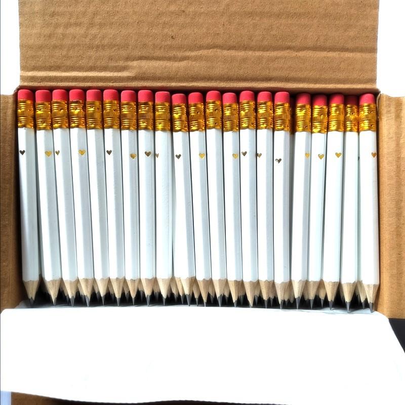 Heart-Shaped Mini 4-Inch Pencils – Perfect for Weddings and Special Occasions, Hot Selling Cross-Border. HB Hexagonal (200 pcs/box)