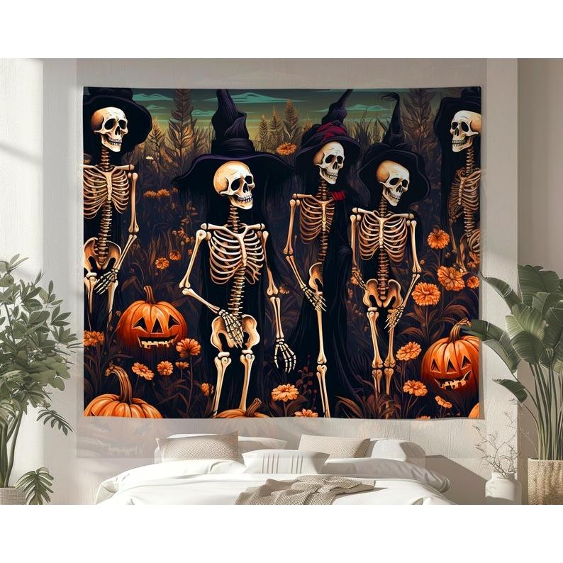 skeleton tapestry 75x100