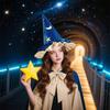 1pc Halloween Woman Witch Hat Costume Hat for Party Coseplay Masquerade Hat Festival Decoration Accessories Halloween Wizard