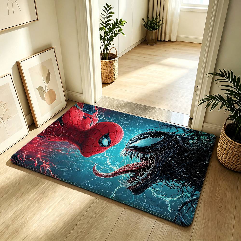 Classic S-Spider-Man Carpet Bathroom Anti-slip Mat Door Mat Home Decoration Mat Entrance Door Mat Scratch-resistant Door Mat