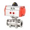 304stainless steel Q681F-16P sanitary grade pneumatic quick-installation three-piece ball valve with high temperature resistance