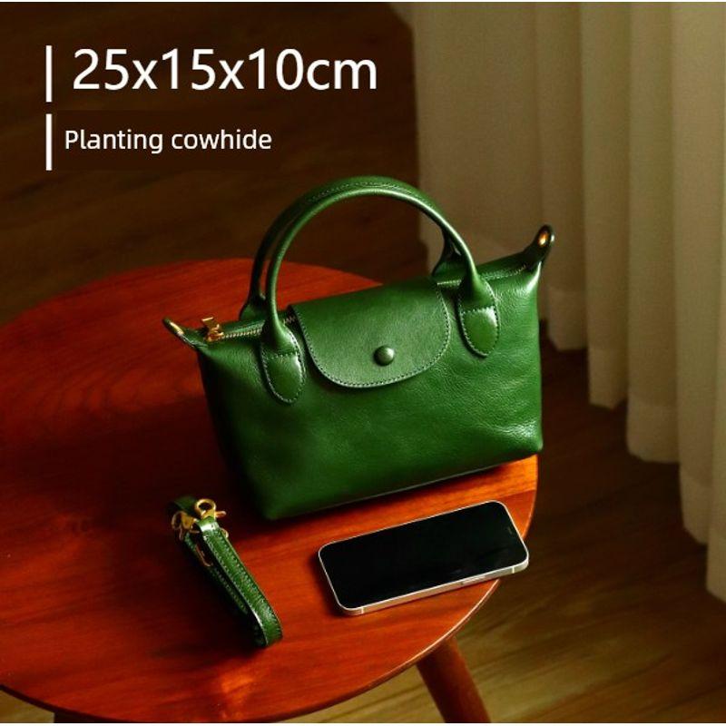 [Clearance Special Offer] First Layer Cowhide Women Bag Genuine Leather Bag Skeleton-Skin
