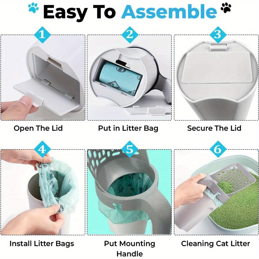 Cat Litter Shovel Detachable Pet Cleaning Supplies Cat Litter Scoop Portable Pet Clean Garbage Picker Pet Products