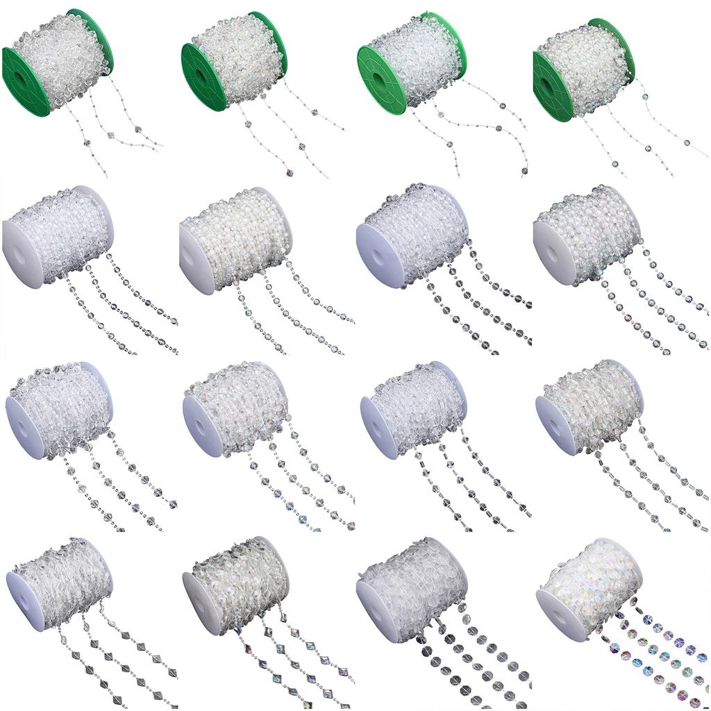 Bead Chain Clear Plastic Craft Bead String Handmade Jewelry Accessories For Art Craft Necklace Bracelets Jewelry Making