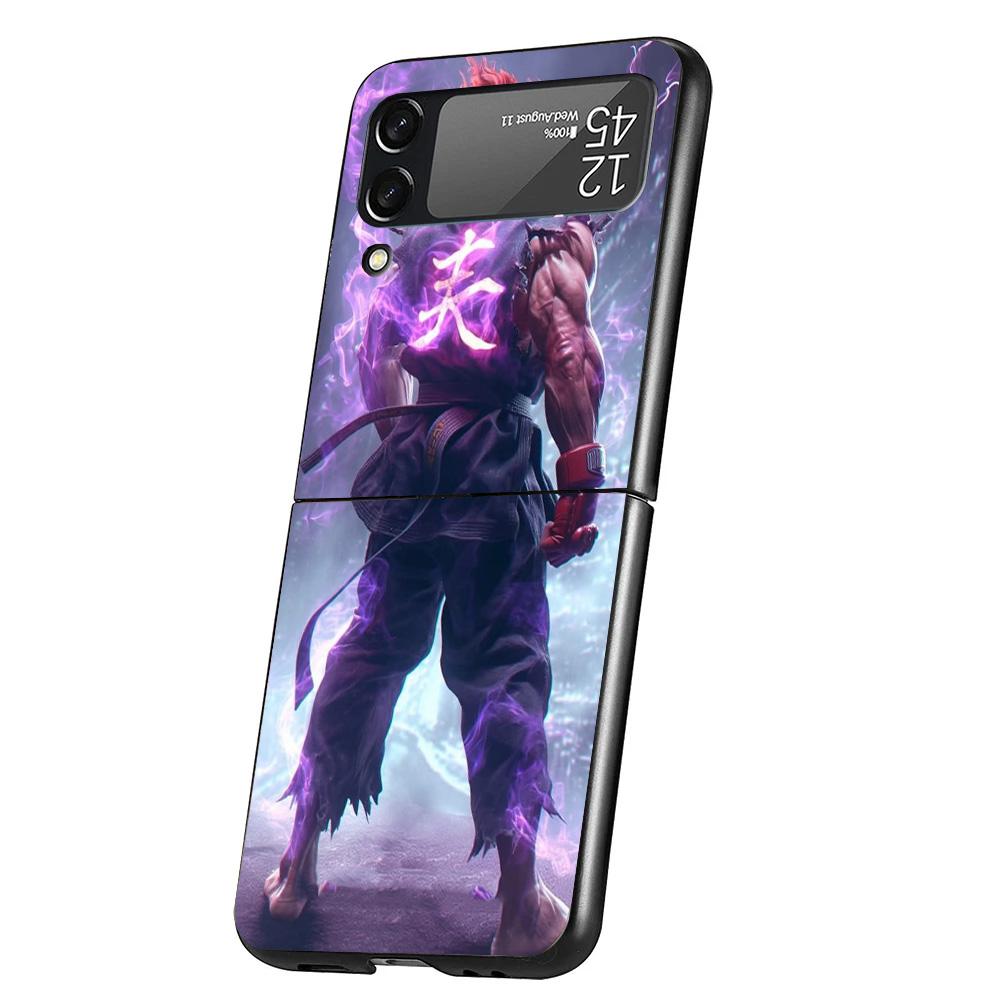 Game S-Street F-FighterS Cover Phone Case For Samsung Galaxy Z Flip 7 6 5 4 3 5G Flip7 Flip6 Flip5 Flip4 Flip3 Black Fundas Shel